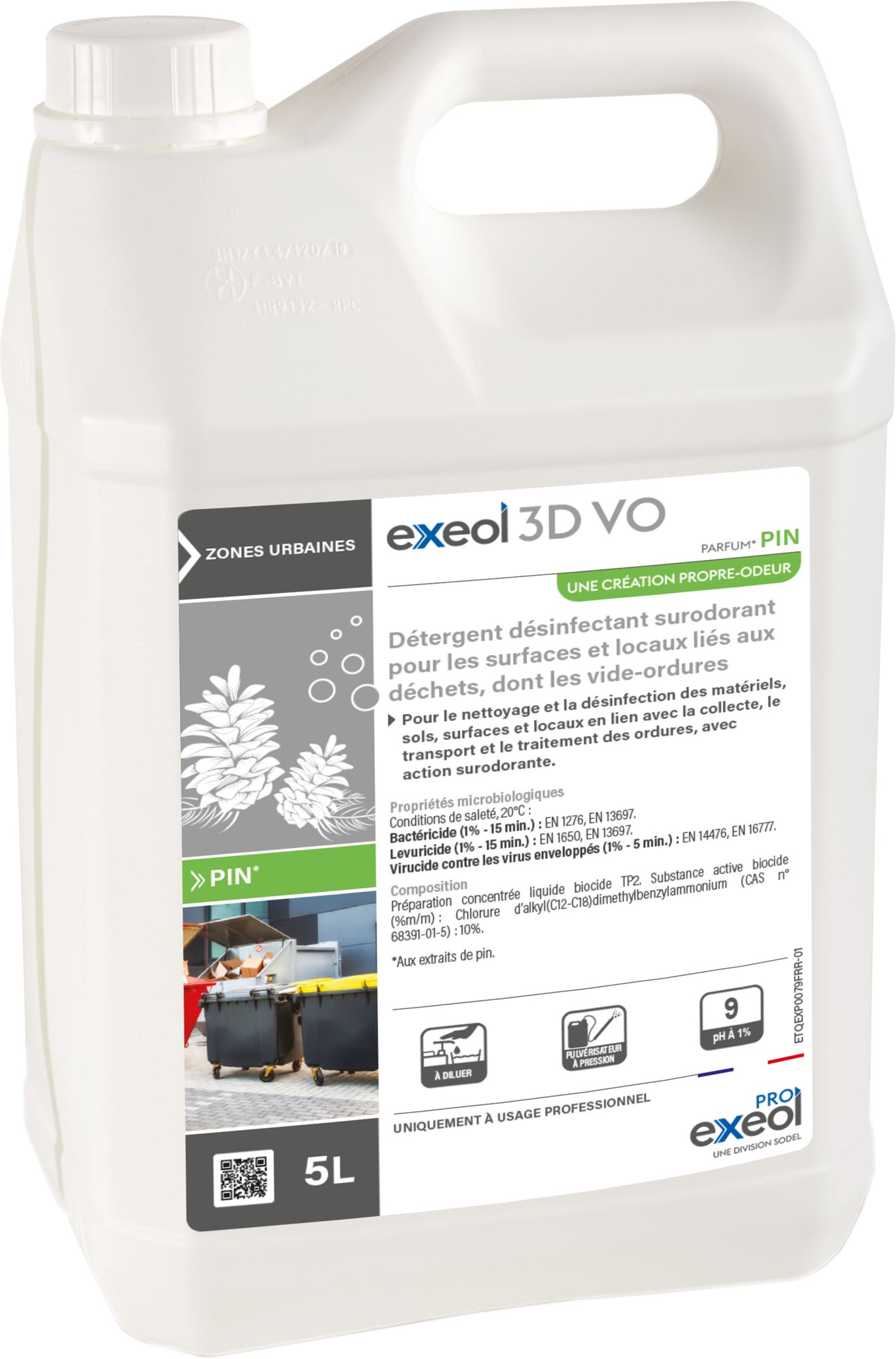 EXP0079FR - Empty garbage cleaner disinfectant pine 5 L