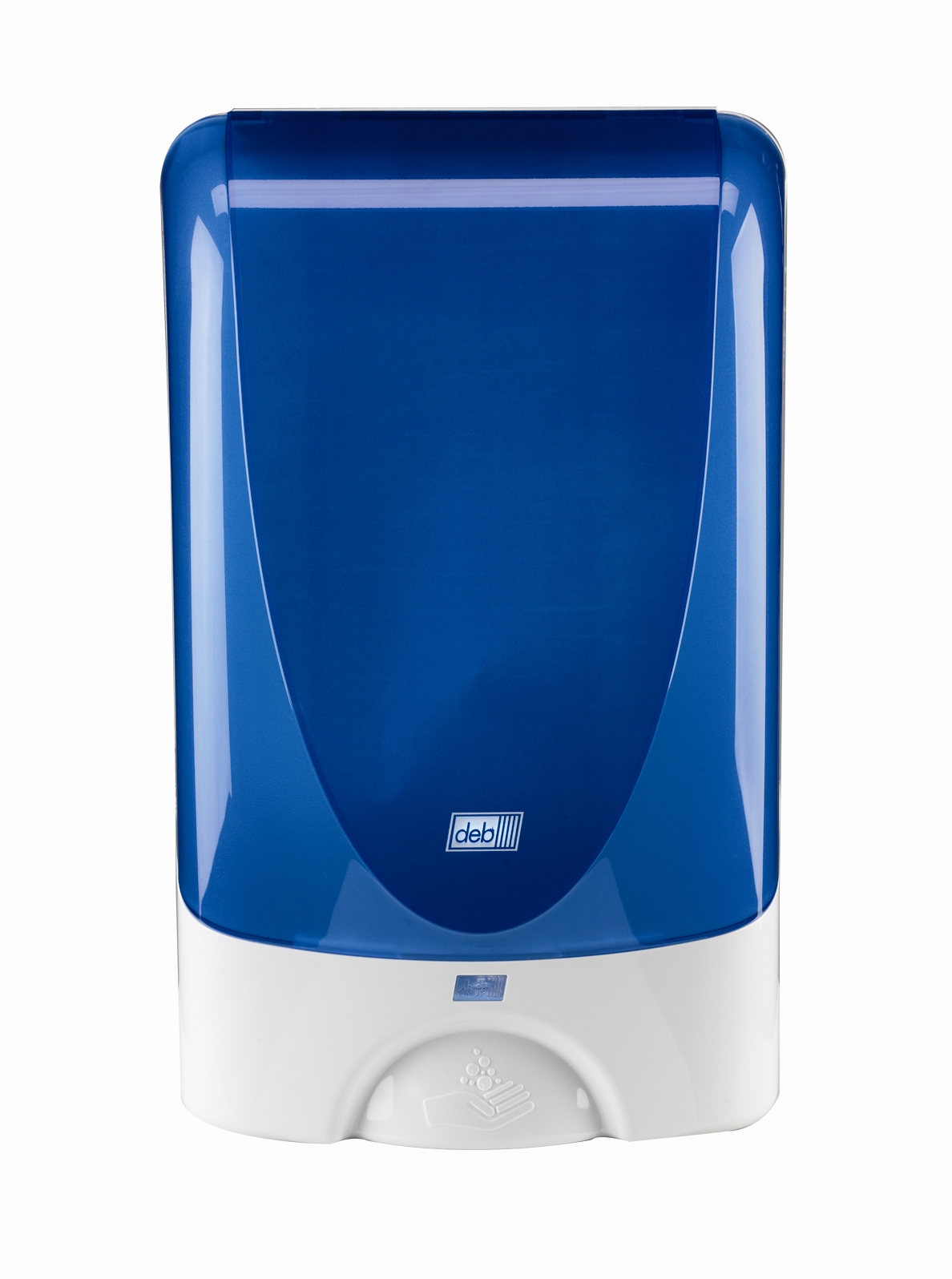 Automatic soap dispenser touchfree DEB translucent blue