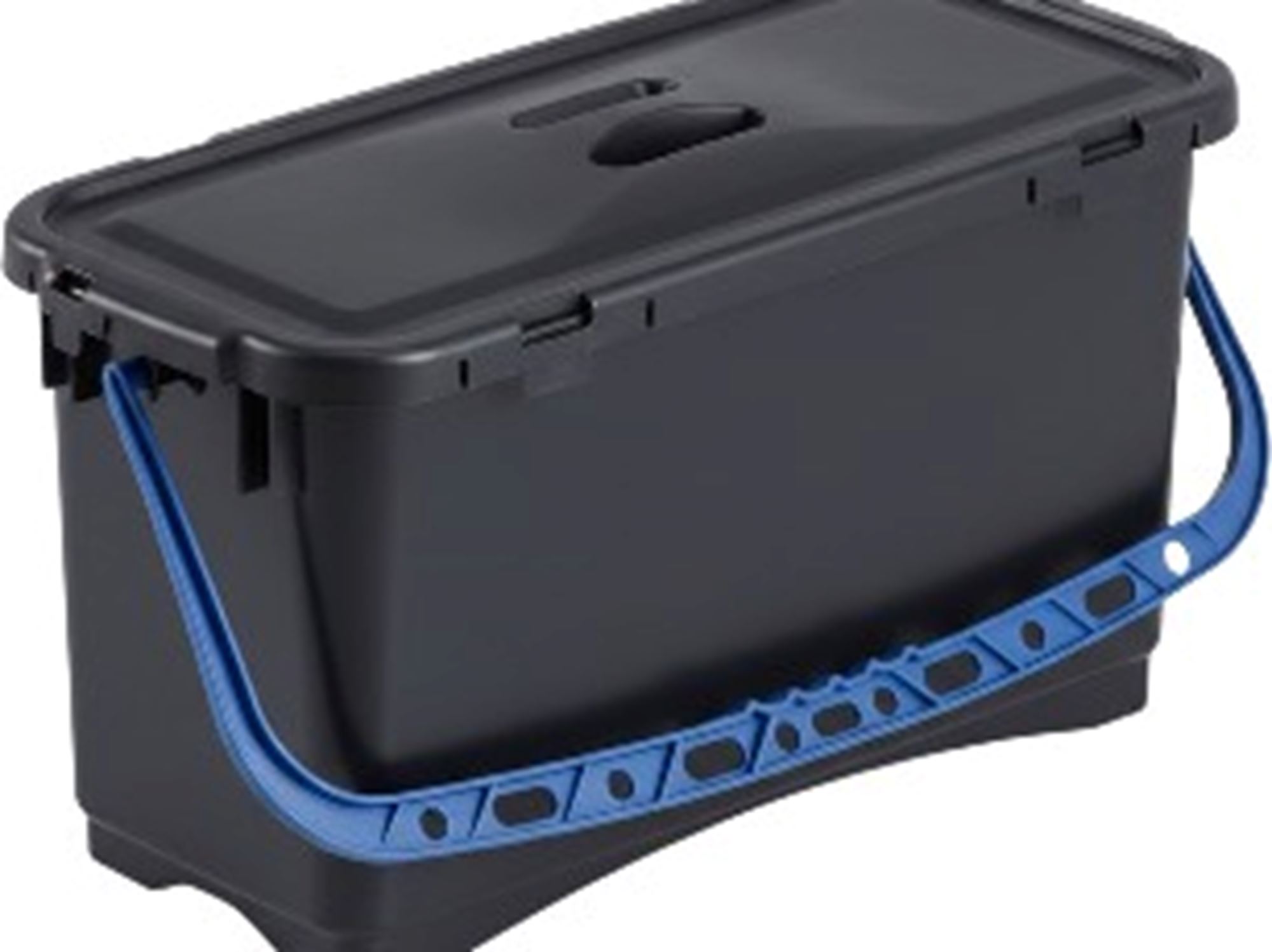 22L trolley bucket with pre-impregnated fringe, blue