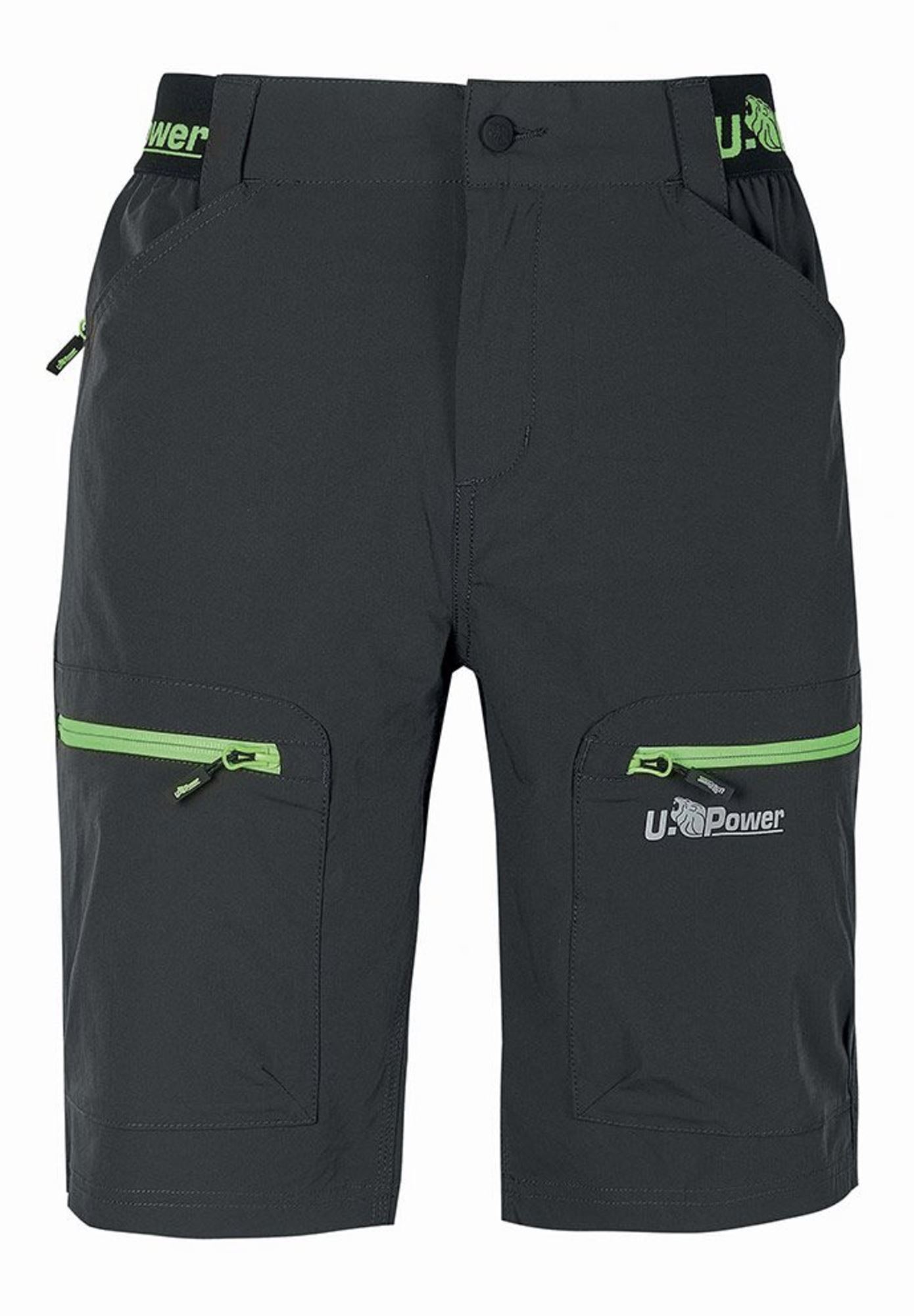WFU280RL - Ares asphalt grey/green work shorts
