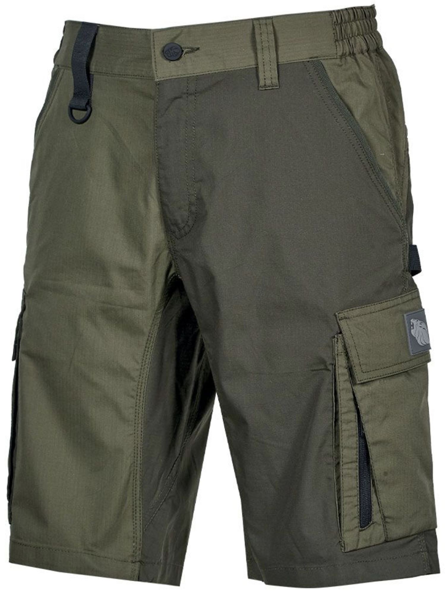 WFU344DG - Solaris dark green work cargo Bermuda shorts