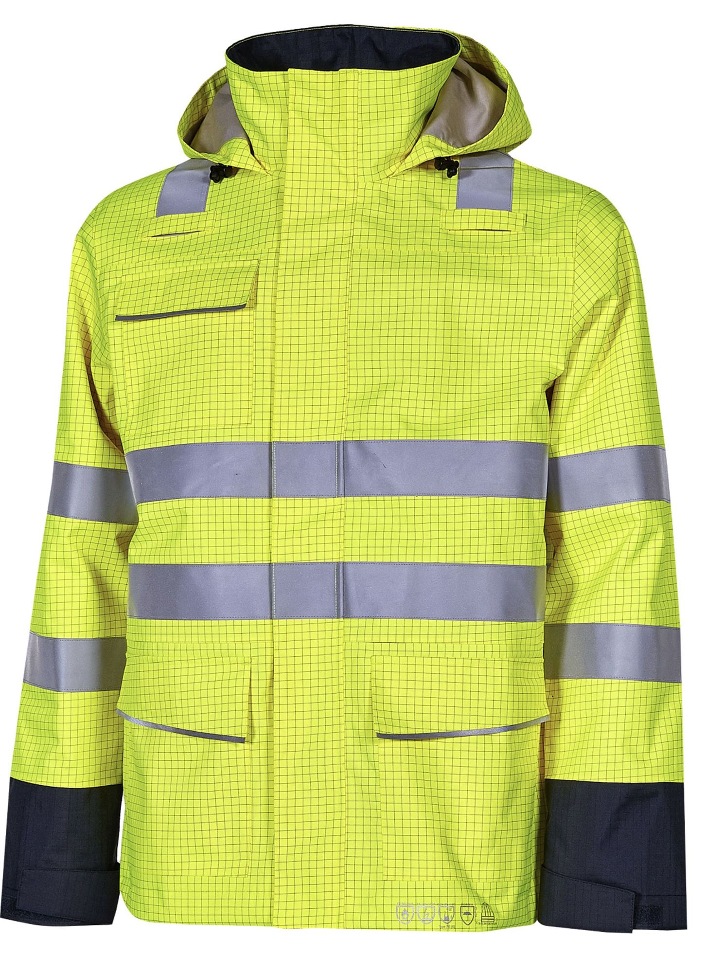 WMP440YF - Nebris neon yellow softshell high visibility jacket