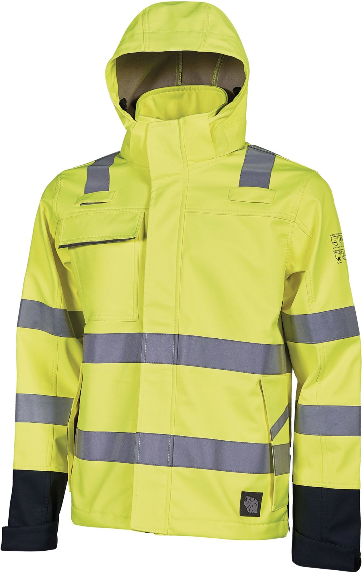 WMP442YF - High-visibility softshell jacket, fluorescent yellow Onyx