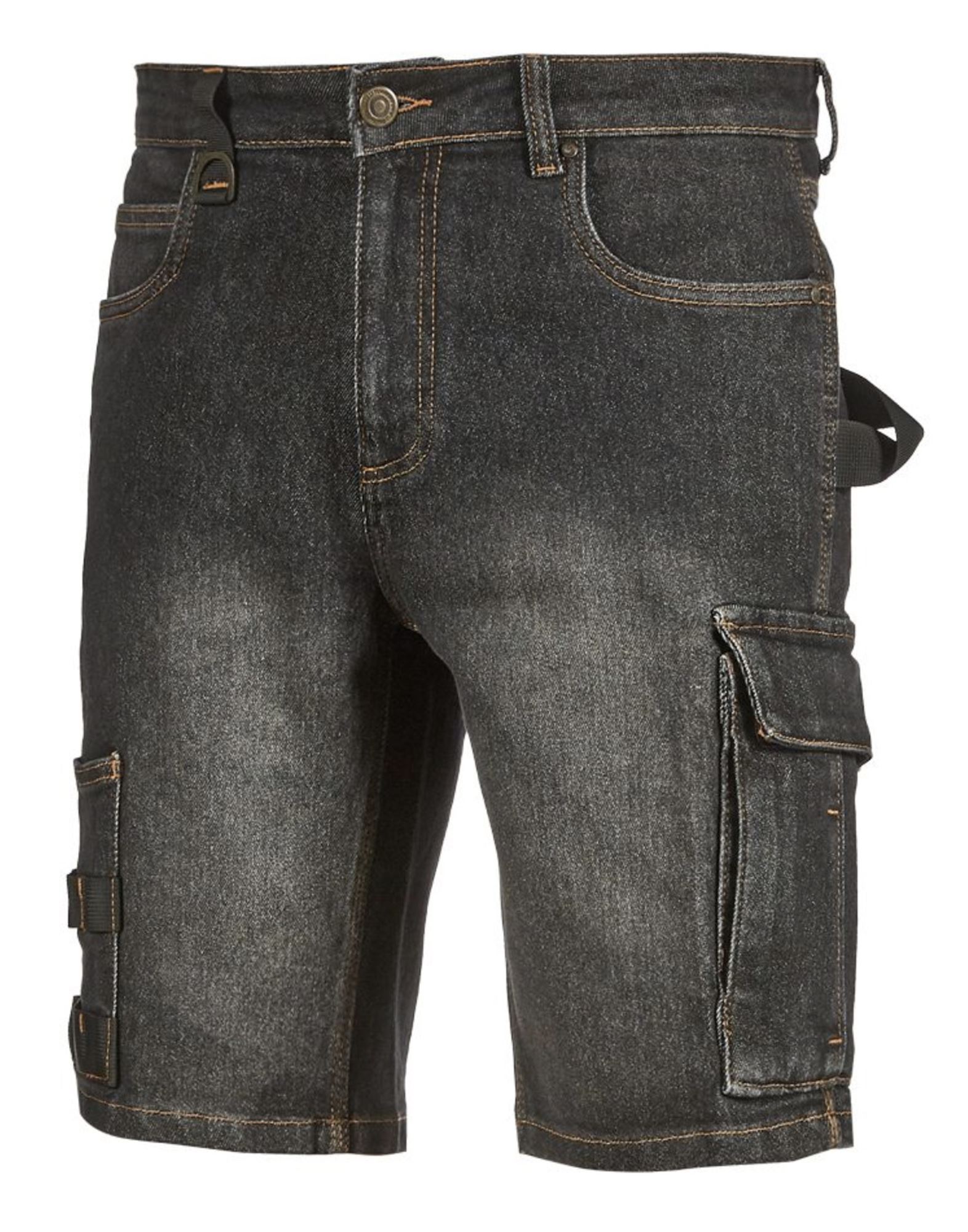WST392BC - Carbon Black Work Bermuda Shorts Salt