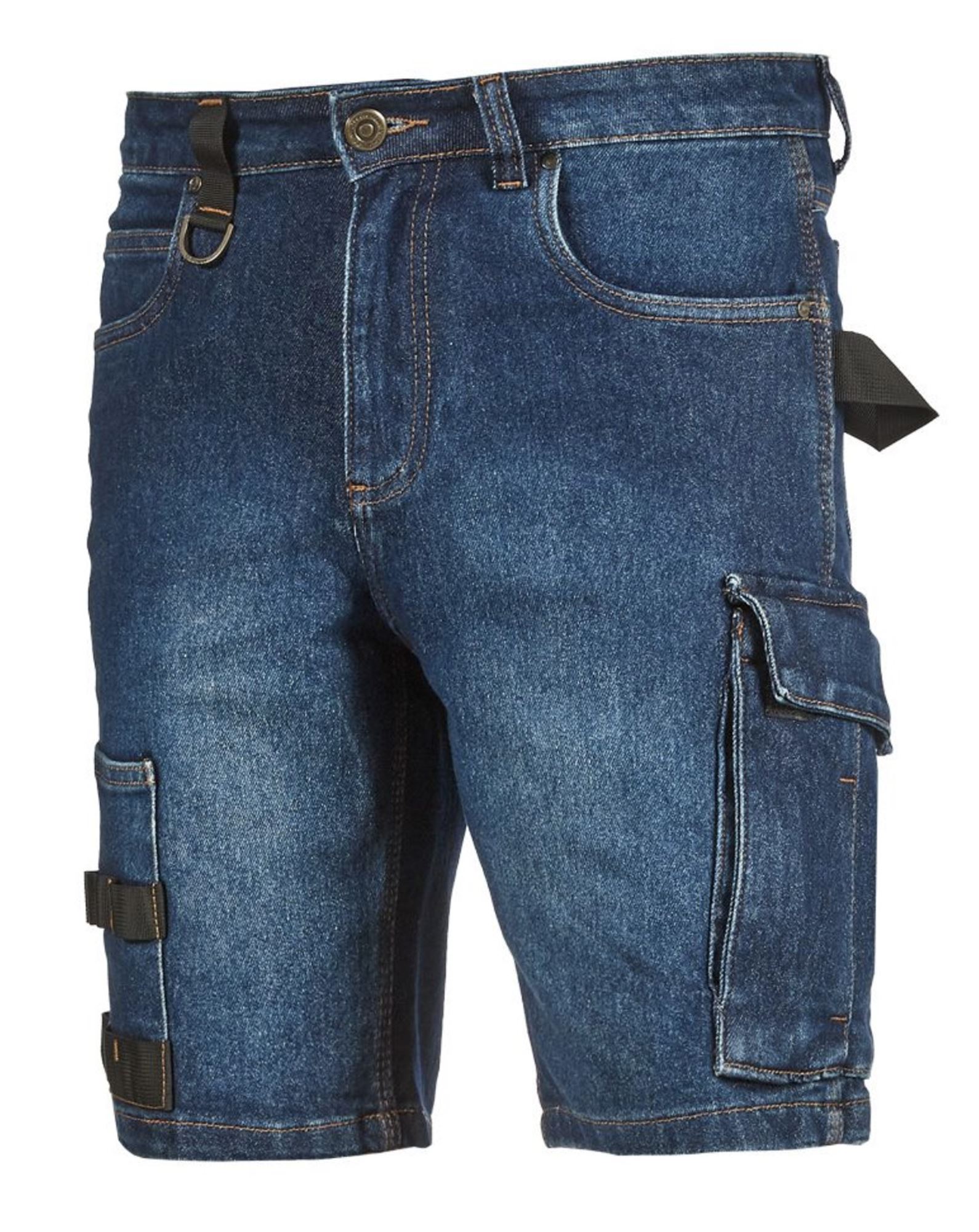 WST392GJ - Salt dark blue denim work shorts