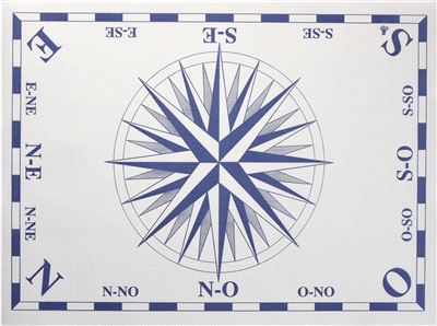 Disposable paper tablecloth deco Rose des vents 30 X 40 500