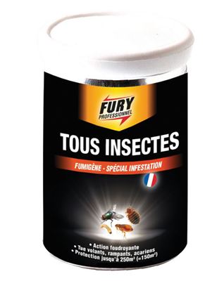 Fumigène insecticide Fury tue tous insectes 150 m3