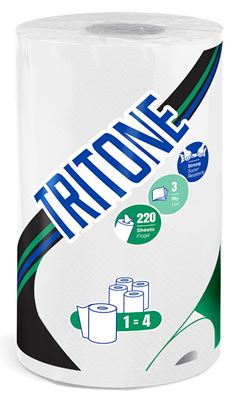3 ply paper towel super thick Tritone package of 12 rolls