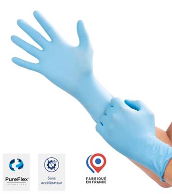 Kolmi coverfeel powder-free thick blue nitrile glove