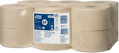 Tork mini jumbo toilet paper natural 170m package of 12