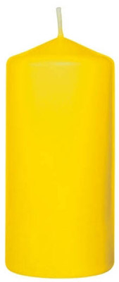 Yellow cylindrical candles 100X50 mm Duni