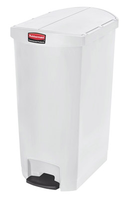 Garbage Rubbermaid Slim Jim White narrow 68 L