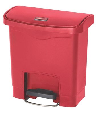 Garbage Rubbermaid Slim Jim 15L red