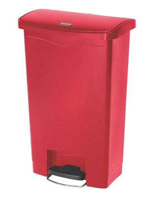 Garbage Rubbermaid Slim Jim 50L red