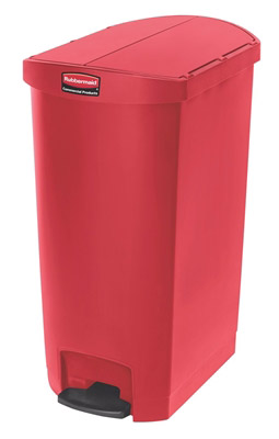 Rubbermaid Slim Jim trash 68 The narrow red