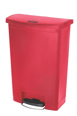 Garbage Rubbermaid Slim Jim 90L red