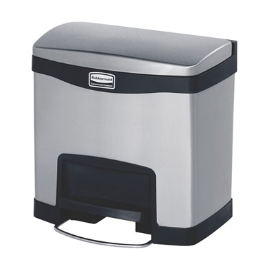 Garbage Rubbermaid Slim Jim 15L gray and black