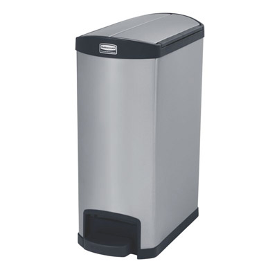 Garbage Rubbermaid Slim Jim 50L gray and black narrow