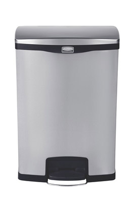 Garbage Rubbermaid Slim Jim 90L gray and black