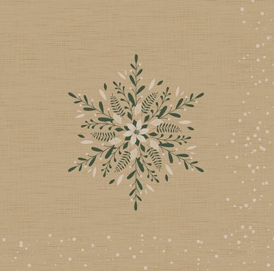 Dunisoft napkin noel natural 40x40