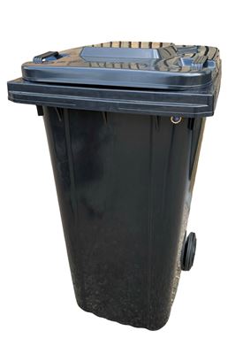 240L grey 2-wheeled rubbish container