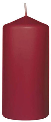 Burgundy cylindrical candles 100X50 mm Duni
