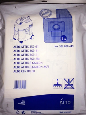 Vacuum bag 360-2M Alto Attix 5 Pack