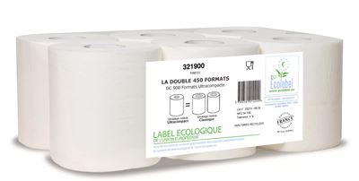 White wiping roll 900 formats package of 6