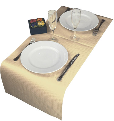 tete a tete ivory tablecloth 40x120 by 500