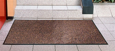 Polypropylene carpet entrance inside 60 X 90 cm brown fire M3