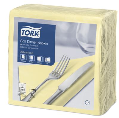 Tork champagne paper napkin 39x39 3 ply package of 1200