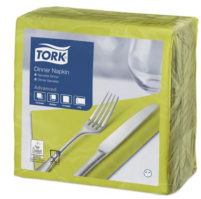 Tork paper towel 39x39 2 ply lime green package of 1800