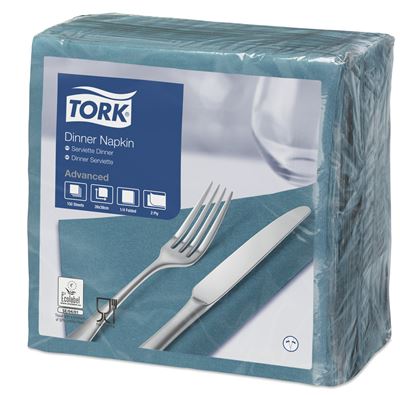 Tork paper towel 39x39 2 ply blue petroleum packages of 1800