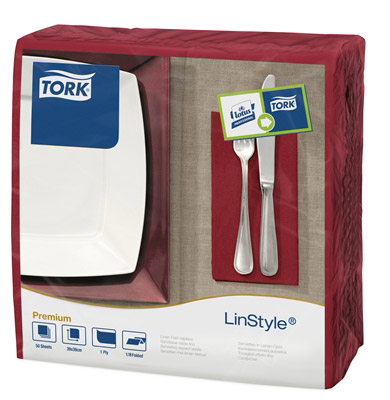 Tork towel Linstyle dinner bordeaux 600