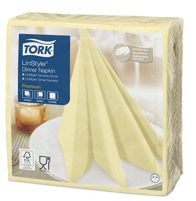 Tork Linstyle champagne non-woven napkin