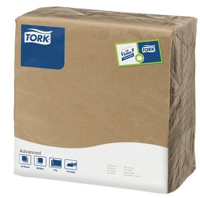 Tork paper towel 39x39 2 folds bistre packages of 1800