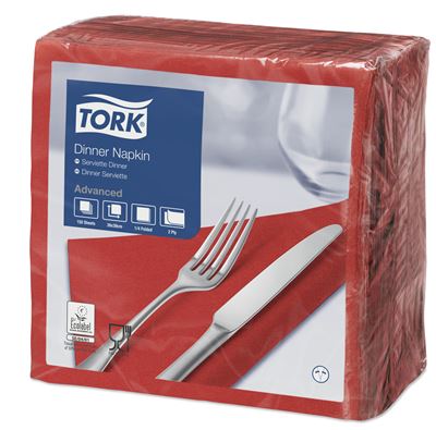Tork paper towel 39x39 2-ply red cherry package of 1800