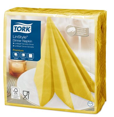 Non-woven Towel Tork Linstyle yellow mustard 50