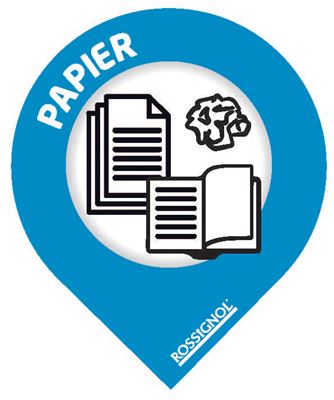 Selective sorting set of 10 waste paper labels