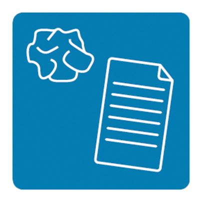 Blue magnetic paper sorting tray, 45x45 mm