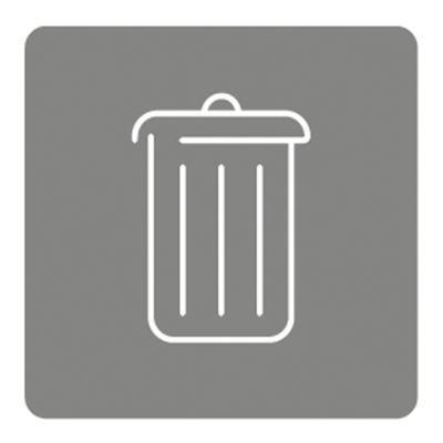 Grey magnetic recycling unit for other waste, 90x90 mm