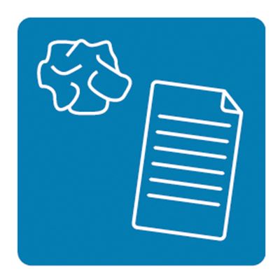 Blue magnetic paper sorting tray, 90x90 mm