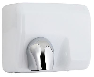 White automatic electric hand dryer