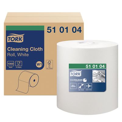 Nonwoven cloth Tork Premium 510 white cloths coil 1000