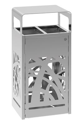 Cybel Extreme 2x60L stainless steel recycling bin