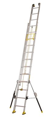 Centaure sliding ladder 2 sections with rope 4.95m stabilizers