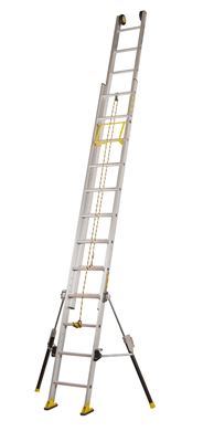 Sliding ladder Centaur 2 planes with rope 11,60 m stabilizers