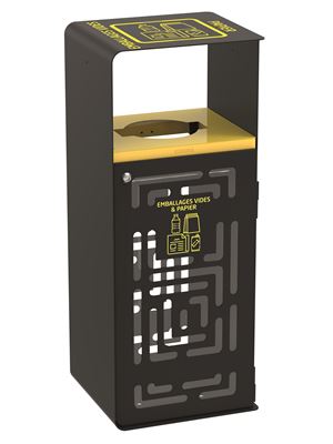 Artri calibrated 110L recycling bin for packaging