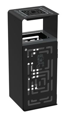 Artri calibrated 110L recycling bin for other waste with ashtray