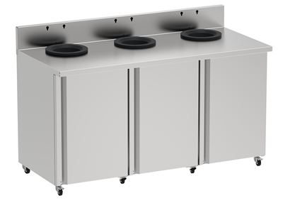 Trinox 3x110L Restaurant Recycling Bin